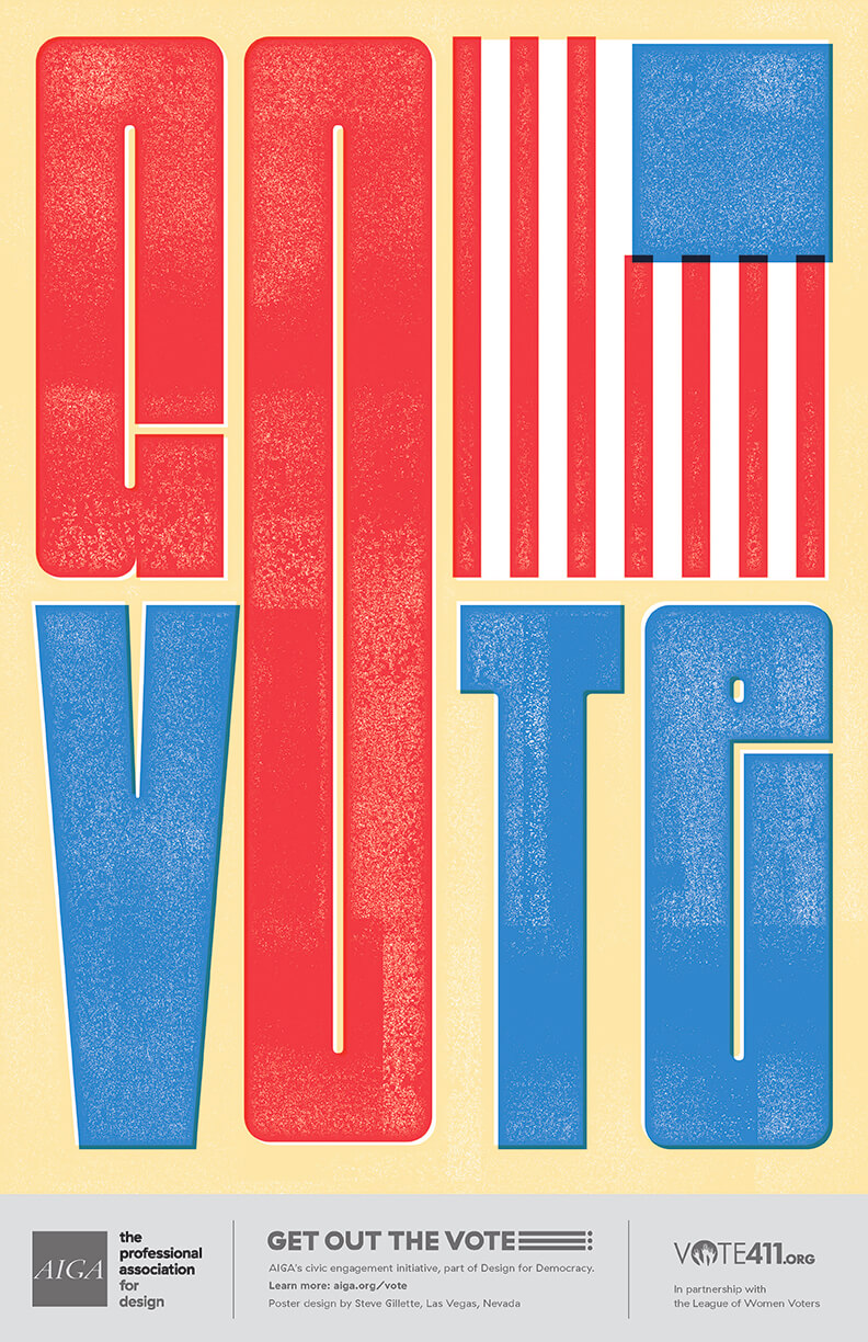 AIGA Go Vote poster sample